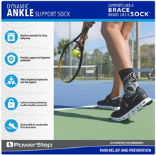 Load image into Gallery viewer, PowerStep® Dynamic Ankle Support Sock
